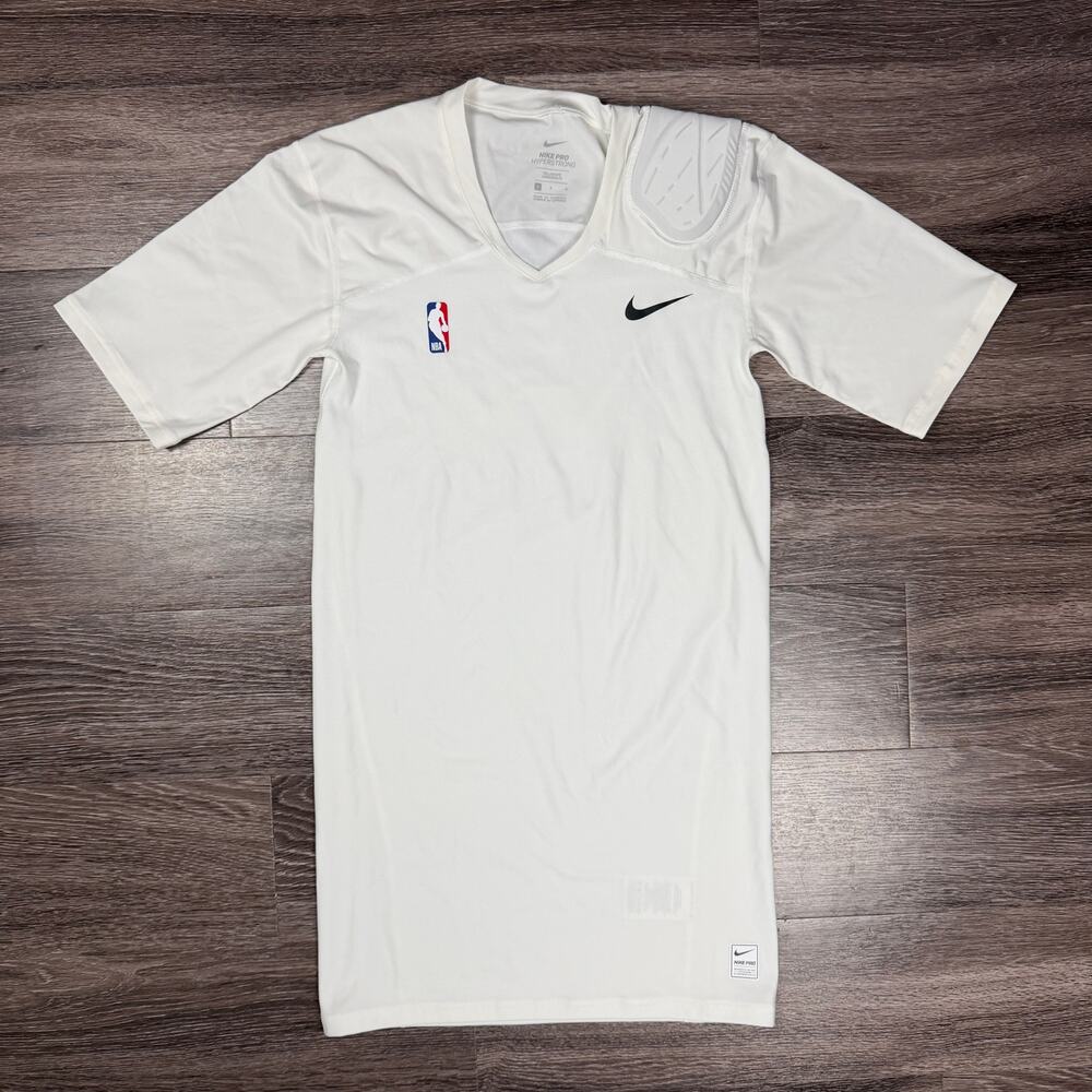 Nike NBA Player Issue Pro Hyperstrong Compression Shirt White LT NWT BQ2382-100